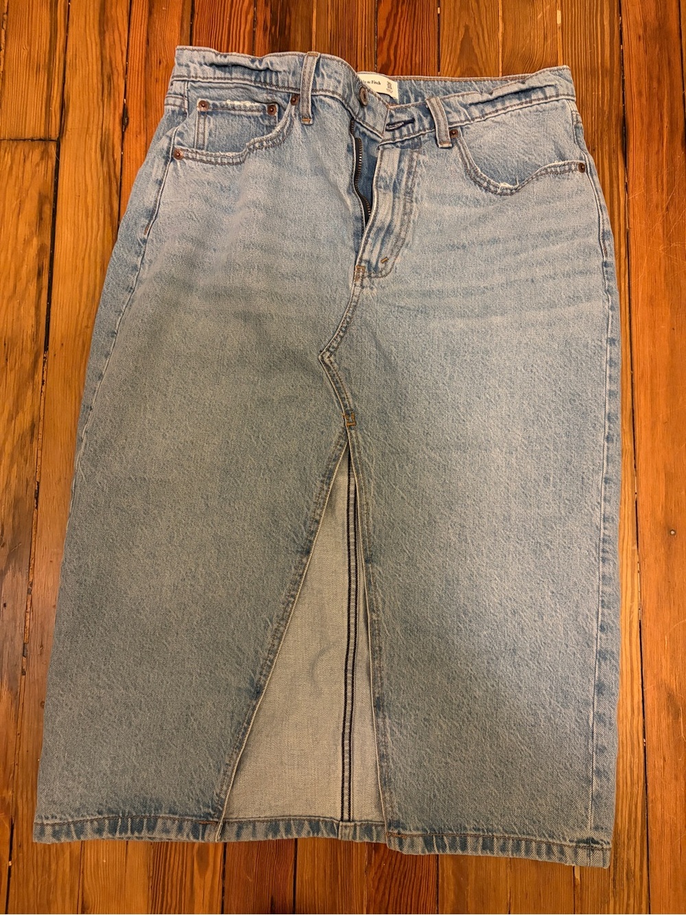 Abercrombie & Fitch light blue denim skirt